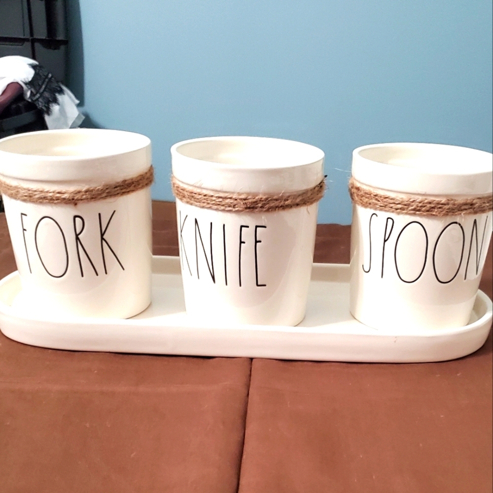 Rae Dunn  knife fork and spoon